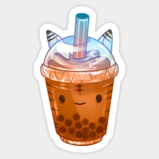 Tiger Thai Tea Sticker by Claire Lin